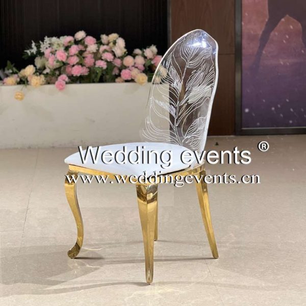 Acrylic Chair Gold Legs