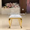 Acrylic Chair Gold Legs With LED Light Modern Design