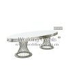 Tables For Restaurant Silver Stainless Steel Metal Frame