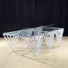 Glass Banquet Table With Triangle Design Base