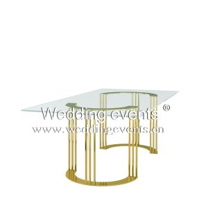 Hotel Glass Top Event Table