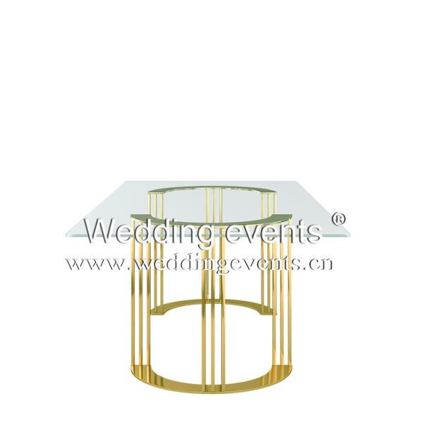 Hotel Glass Top Event Table