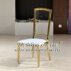 Modern Acrylic Chair Stackable With Golden Frame