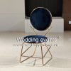 Round Back Dining Chair With Black Velvet Cushion