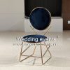 Round Back Dining Chair With Black Velvet Cushion