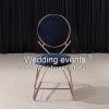 Black Velvet Wedding Chair Round Back And Seat