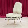 Fur Wedding Chair In White For Lounge Room