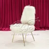 Fur Wedding Chair In White For Lounge Room