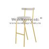 Gold Bar Stool with Luxurious Velvet Upholstered