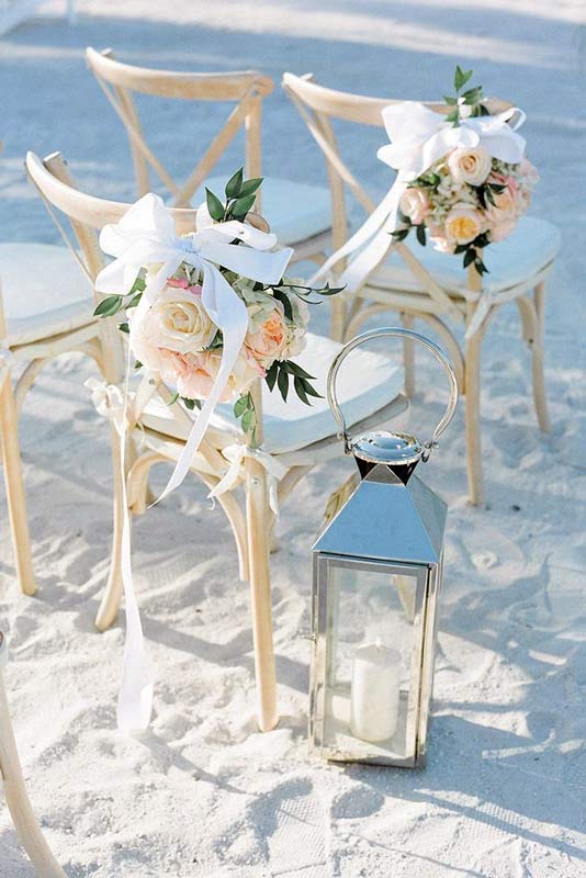 Beach Wedding Chair Decoration Ideas