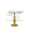 Round Coffee Tables with Gold Metal Base