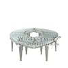 Large Banquet Table Eye Shape with Crystal Decor