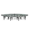 Black Banquet Table Large Eye Shape Design