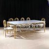 Dinner Table with Chairs Stainless Steel Wedding Furniture
