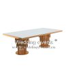 Dinner Table Furniture Two Rose Gold Metal Bases