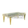 Marriage Hall Dining Table Rectangular Shape with Crystal