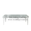 Rectangle Party Tables Pure White Frame with Crystal