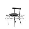 Black Dining Chair with Cushion Hotel Lobby Furnishing