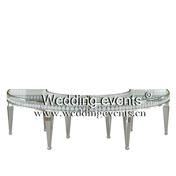 modern half moon table