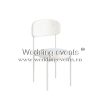 Dining Chair Minimalist All White Frame And Cushion