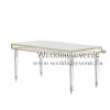 Acrylic Pub Table Rectangle Shape With White MDF