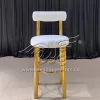 Counter Height Bar Stools Gold Frame with Velvet Cushion