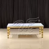 Metal Coffee Table Bamboo Legs with Rectangle MDF Top