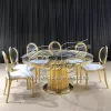 Circular Table for Wedding Tempered glass Tabletop