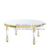 Acrylic Dining Tables With White Round MDF Tabletop