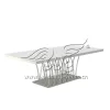 Wedding Ceremony Table Rectangle MDF Silver Metal Base