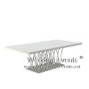 Wedding Ceremony Table Rectangle MDF Silver Metal Base