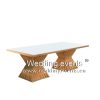 Dining Room Tables Two Metal Base With Rectangle MDF