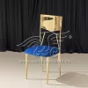 OEM Modern Banquet Chair with Navy Blue Velvet Cushion