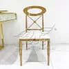 Luxury Dining Room Chairs Rose Gold Cross Backrest