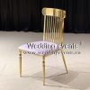Pink Velvet Wedding Chair with Wire Backrest