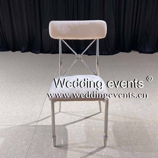 Silver Velvet Wedding Chair