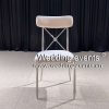 Silver Velvet Wedding Chair with Cross Backrest Design