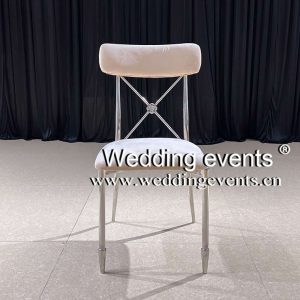 Silver Velvet Wedding Chair