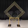 Western Wedding Backdrop Rhombus Shape Gold Frame