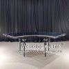 Black Metal Half Moon Table with Three Ball Design Legs