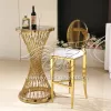Metal Bar Stools Set of 2 Oval Backrest Chair