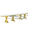 Dinner Style Table Oval MDF With X Metal Legs