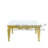 Formal Dinner Table Curved Shape Edge With Square MDF