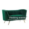 Marriage Wedding Sofa Emerald Green Velvet Upholstered Seat
