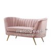 Wedding Sofa Couch Elegant Pink Velvet for Bride and Groom