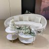 White Couches For Events Curved Shape Wedding Sofa