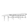 White Serpentine Tables Customized Shape For Weddings