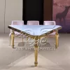 Triangle Wedding Table With Three Gold Metal Legs