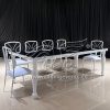 Dining Tables Sets White Iron Legs With White MDF Top