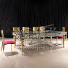 Modern Dinner Table Set With Crystal Decors